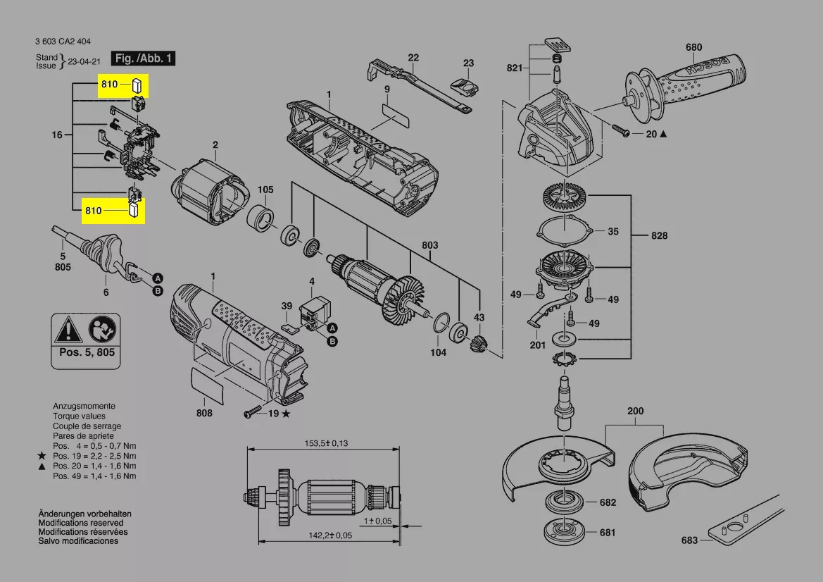 Balais charbon 2 609 005 200 BOSCH
